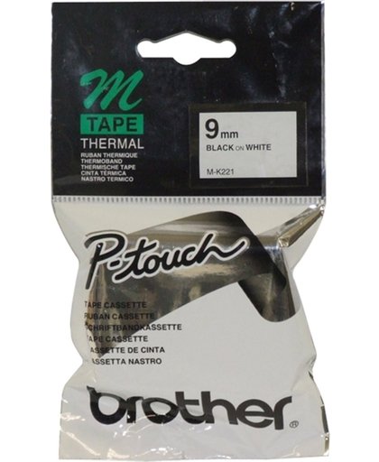 Brother M-K221B Zwart op wit M labelprinter-tape