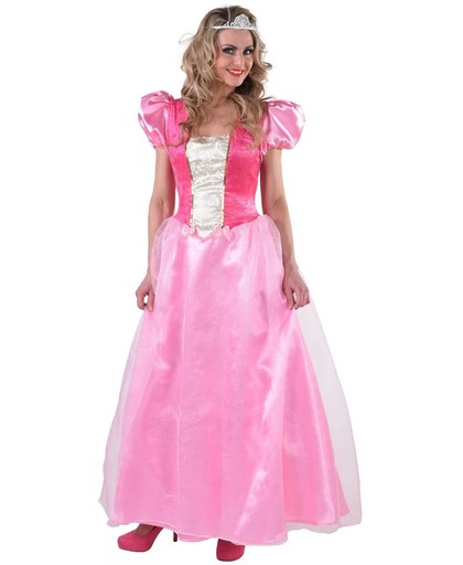 Roze lange prinssessenjurk voor volwassenen | Doornroosje kostuum maat XXL (50/52) (