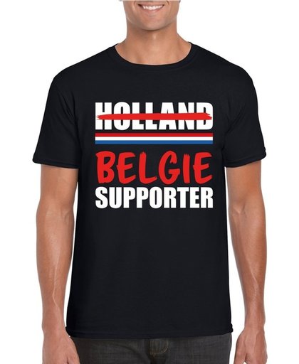 Zwart Belgie shirt voor teleurgestelde Holland supporters - Rode duivels supporter t-shirt 2XL
