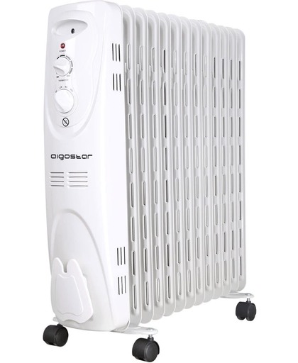 Aigostar Warm Snow 33JF – Oliegevulde radiator, 2500 watt, 13 ribben - Wit