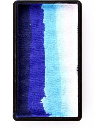 One stroke splitcake blocknr I (28 gram) Deep blue | blue | light blue | white