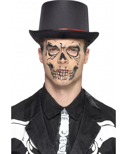 Halloween Skelet gezicht tattoo