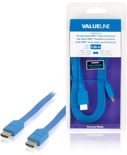 Valueline HDMI, 2m 2m HDMI HDMI Blauw HDMI kabel