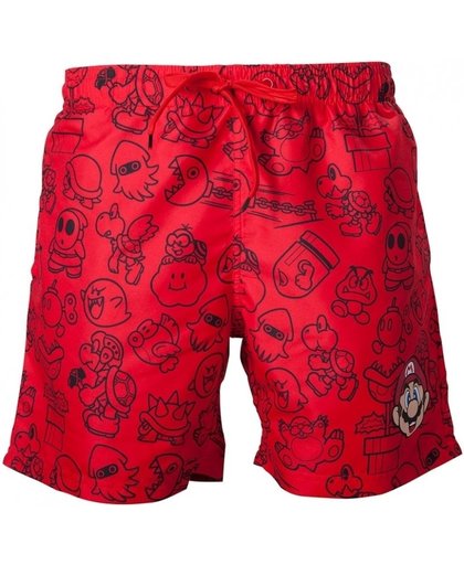 Nintendo - Red Mario Swimshort