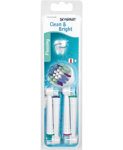 tandenborstels Clean&Bright Flossing 4-pack