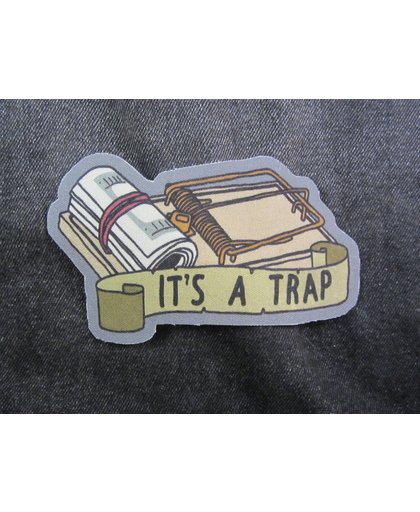 She's Lost Control Brand - It's A Trap - Full Color Cotton Patch - Stofapplicatie
