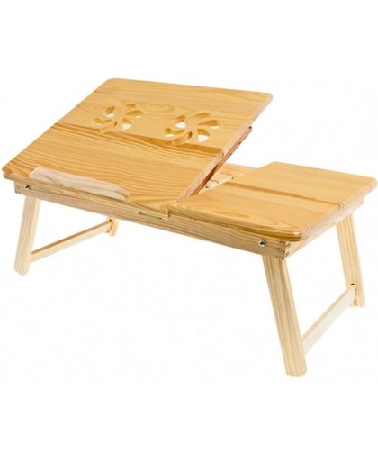 Laptoptafel verstelbaar - hout - op schoot - 50x30cm