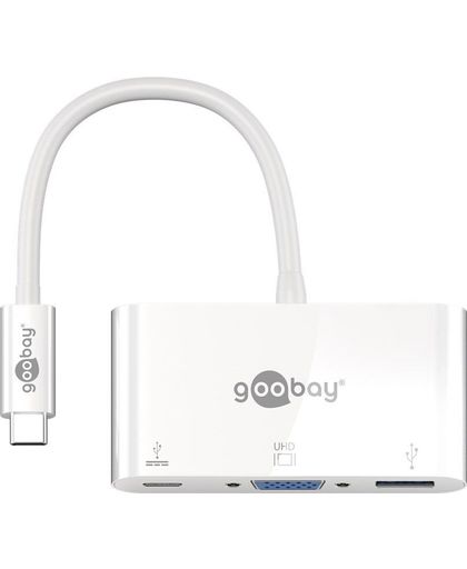 Goobay USB-C naar VGA, USB-A en USB-C adapter met DP Alt Mode - 0,15 meter