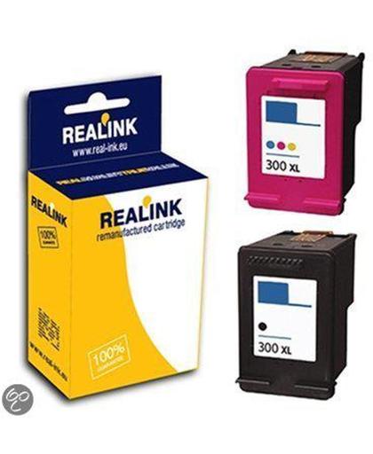 Merkloos - inktcartridge- Geschikt voor HP 300XL / CC641EE / CC644EE inktcartridges extra hoge capaciteit zwart en Kleur dubbelpak (Compatible)