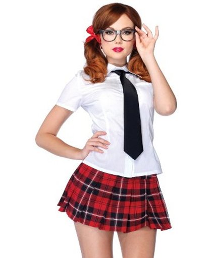 Sexy school uniform kostuum voor dames - Verkleedkleding - Large