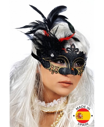 Masker met veren voor volwassenen Feest masker - Verkleedmasker - One size