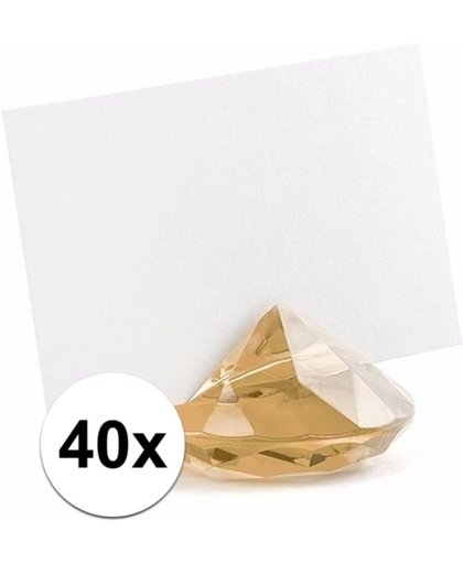 40x Kaarthouder standaard gouden diamant 10x
