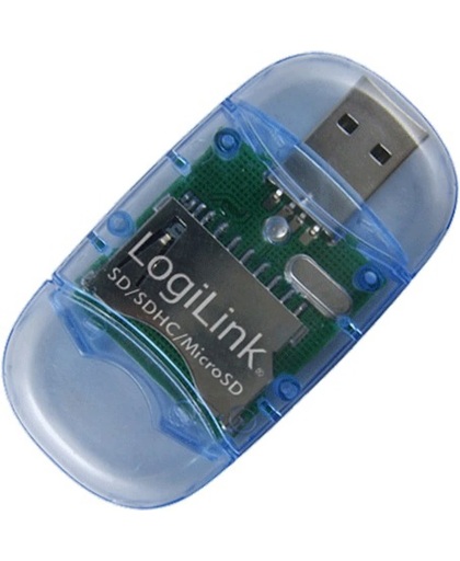 LogiLink CR0015 USB 2.0 Blauw geheugenkaartlezer