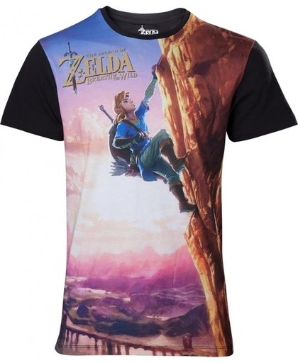 Zelda Breath of the Wild - All Over Link Climbing T-shirt