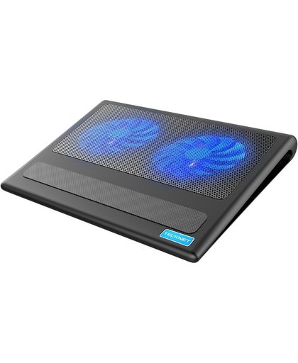 Tecknet laptop koeler | Laptopstandaard | Ventilator | Notebookstandaard | Pad voor 9 tot 16 inch laptops - Zwart