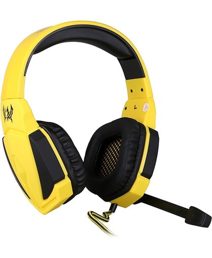 KOTION EACH G4000 USB Version Stereo Gaming hoofdtelefoon Headset Headband met microfoon Volume Control LED licht voor PC Gamer,Kabel Length: About 2.2m(Black + Yellow)