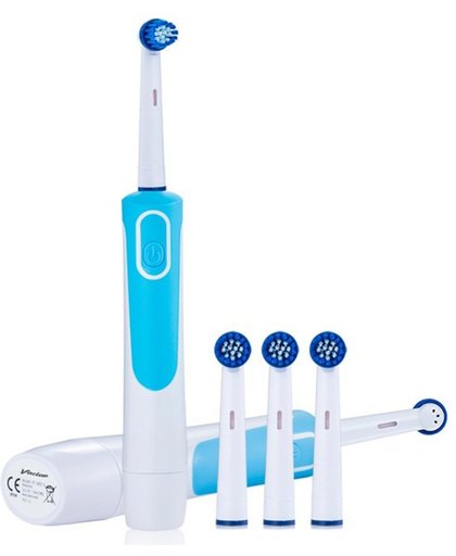Elektrische tandenborstel op batterijen vakantie met 4 opzetborstels nieuwste uitvoering 2018