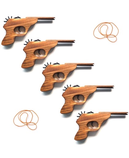 Elastiekjes Pistool Revolver (5 stuks)