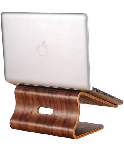iParts4u MacBook Standaard Donker Bamboe Hout Walnoot