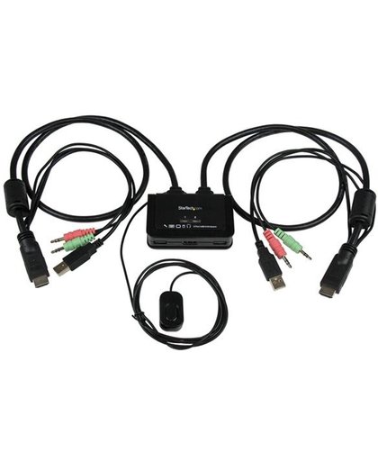 StarTech.com 2-poorts USB HDMI-kabel met audio en remote switch met USB-voeding KVM-switch