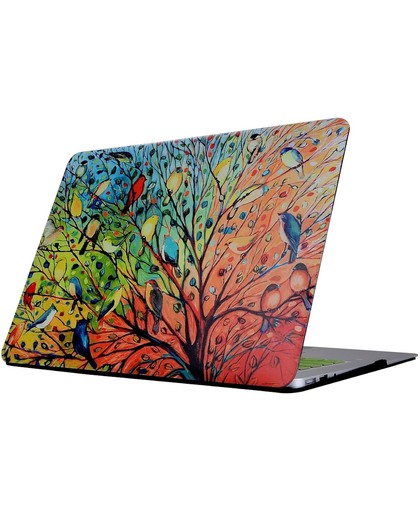 For 2016 New MacBook Pro 13.3 inch (A1708) & met Touchbar (A1706) Colorful Tree Colorful Bird patroon Laptop Water Decals PC beschermings hoesje