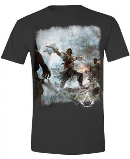 Assassin's Creed 4 T-Shirt Fighting Stance Charcoal