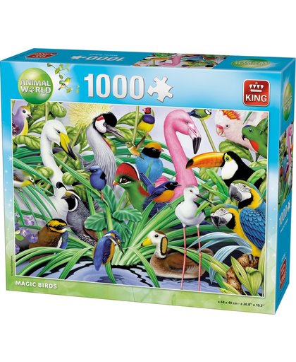 King puzzel 1000 stukjes magische vogels