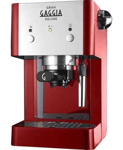 Gaggia RI8425/22 koffiezetapparaat Vrijstaand Espressomachine Rood, Roestvrijstaal 1 l Handmatig