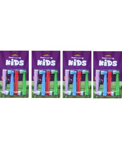 Opzetborstels voor kinderen passend op Oral-B 16 stuks / Opzetborstels voor Kids / Universele Opzetborstels geschikt voor Oral-B Stages / Universele Oral-B Stages opzetborstels