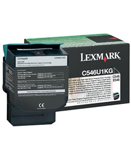 Lexmark C546, X546 8K zwarte retourprogr. tonercartr.