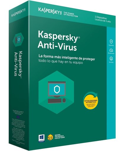 Kaspersky Lab Anti-Virus 2018 1gebruiker(s) 1jaar Full license Spaans