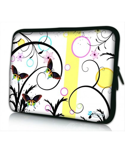 Laptophoes 14 artistiek vlinder design - Sleevy