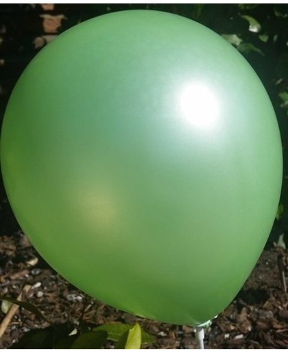 Voordeelpak 100 stuks Donker groene parelmoer metallic ballon 30 cm hoge kwaliteit