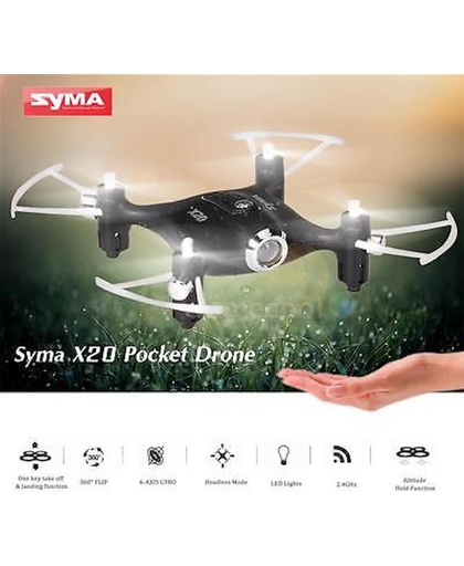 Syma X20 mini quadcopter +Barometer functie |2.4ghz -BLACK pocket drone