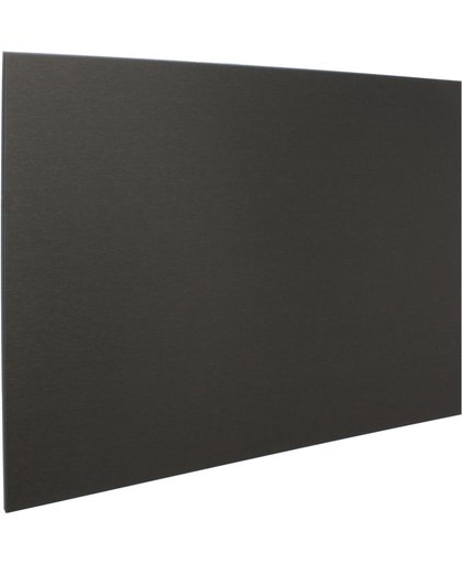 RVS achterwand geborsteld zwart 90 x 70cm