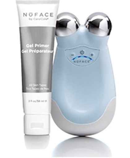 NuFACE Trinity Icicle Blue Facial Toning Apparaat incl. Facial Trainer Attachement en Gel Primer (59 ml.)