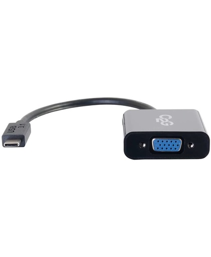 C2G USB3.1-C/VGA kabeladapter/verloopstukje Zwart