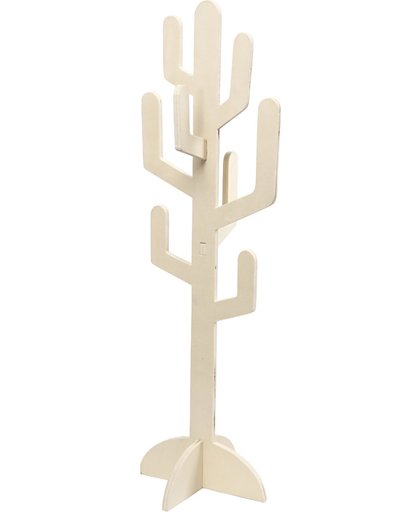 Houten cactus, h: 60 cm, b: 18,5 cm, 1 stuk, triplex