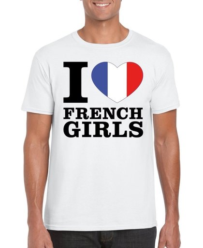 I love French girls t-shirt wit heren - Frankrijk shirt S
