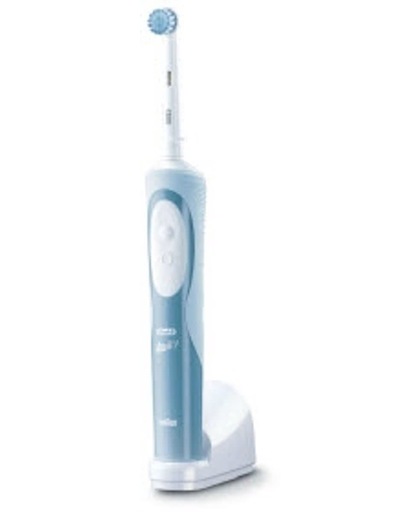 Braun Oral-B Vitality Sensitive Roterende-oscillerende tandenborstel Blauw, Wit