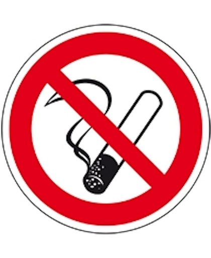 Verbodssticker 'Roken verboden', Ø 100 mm
