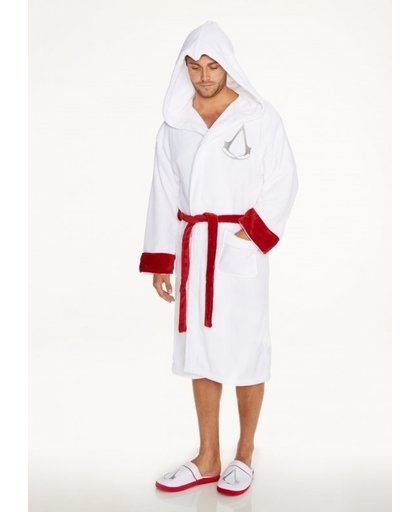 Assassins Creed: Assassin White Bath Robe with Logo and Hood