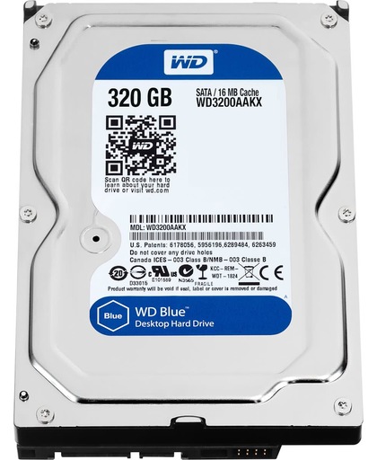 Western Digital Blue, 320GB 320GB SATA interne harde schijf