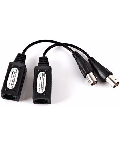 2 stuks IP externder over coax kabel adapters voor CCTV camera's / HaverCo