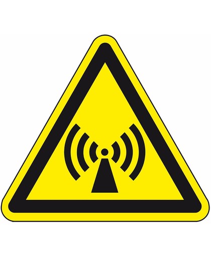 Waarschuwingssticker 'Waarschuwing voor niet-ioniserende straling', ISO 7010, SL 100 mm