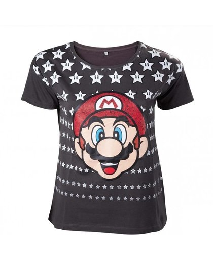Nintendo - Mario with Stars Female T-shirt