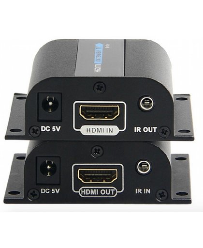 HDMI over netwerk adapter 1080P max 60 meter / HDMI en RJ45 / 1x sender + 1x receiver / 220V adapter