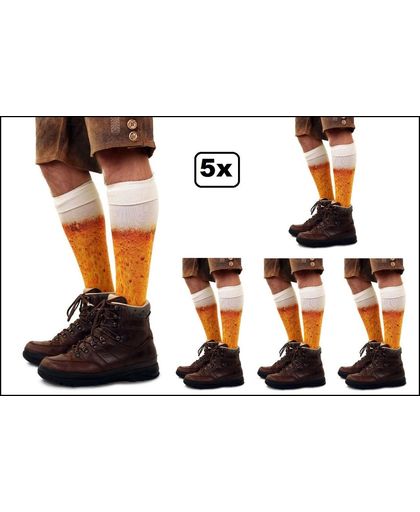 5x Paar Bier sokken 39/42