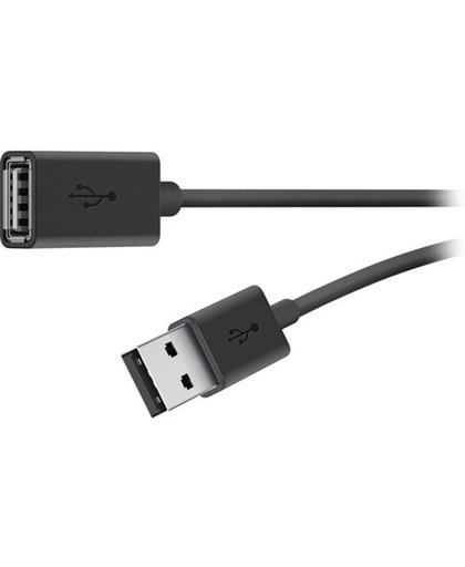 Belkin USB 2.0 A M/F 4.8m 4.8m USB A USB A Mannelijk Vrouwelijk Zwart USB-kabel