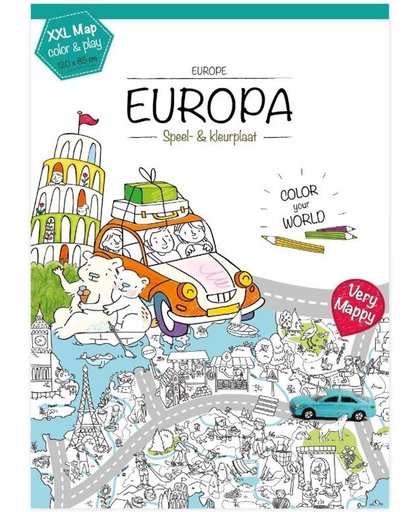 Very Mappy: XXL speel- en kleurplaat van Europa
